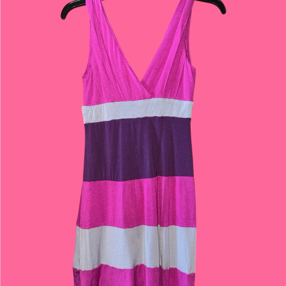 Body Central Pink and Purple Striped Mini Dress